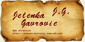 Jelenka Gavrović vizit kartica